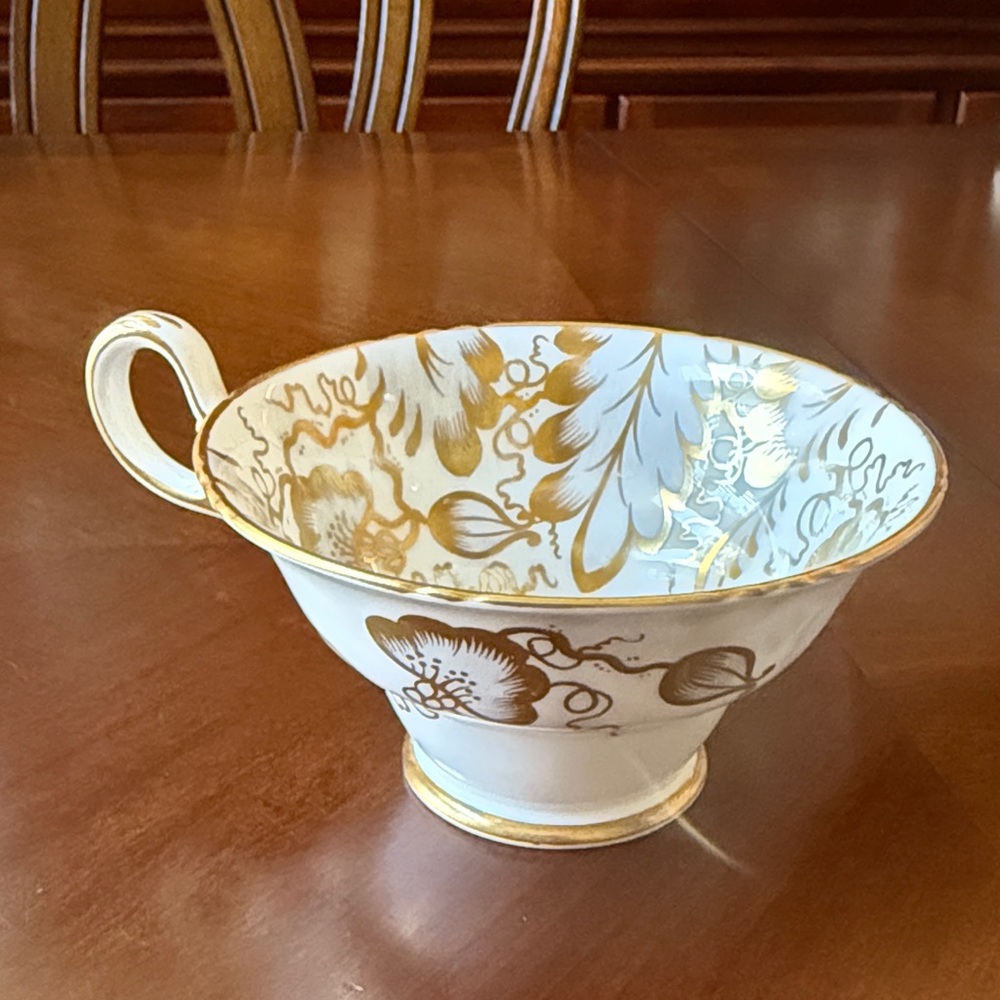 Tiffany & Co. NY Copeland Grosvenor White China with Green Markings tea cup